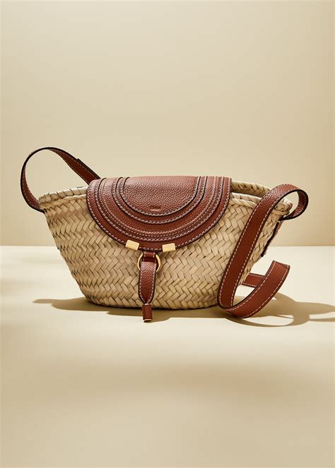 chloe marcie raffia basket|chloe raffia bag.